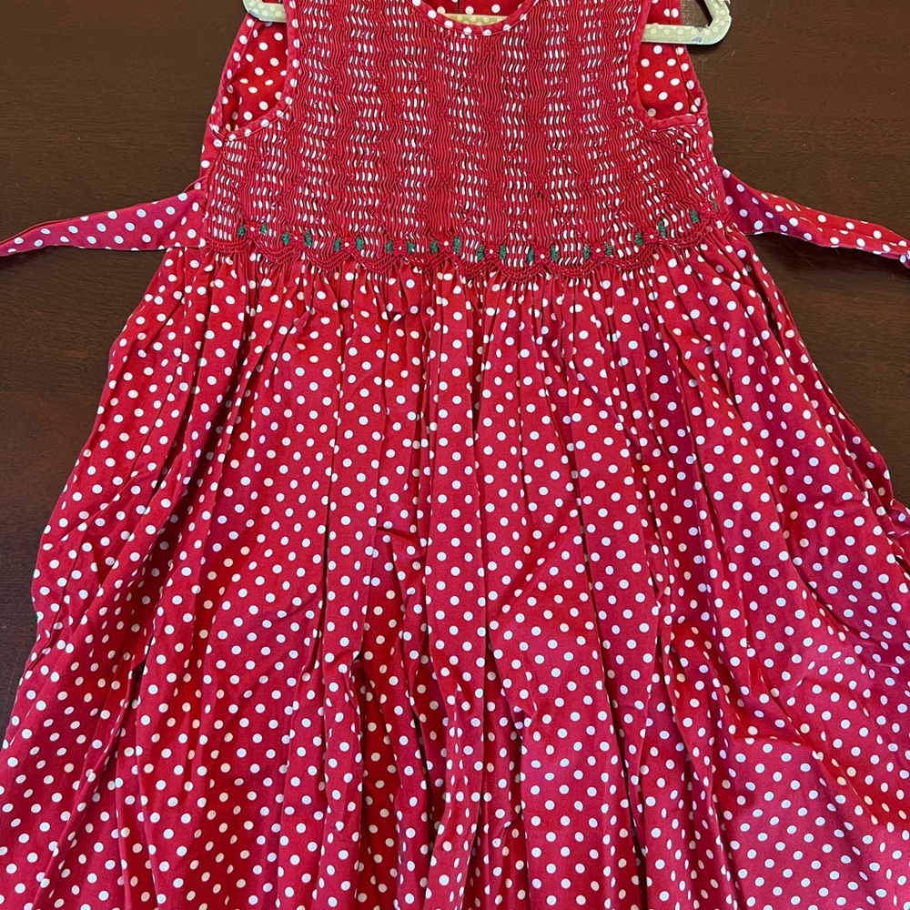 Vintage Copper Key Red and White Polka Dot Dress